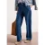 Street One Dames Wide Legs jeans met paperbag tailleband in Blauw