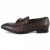 Heren bruine klassieke kwastloafers formele schoenen