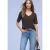 Street One Dames Basic Shirt in Bruin