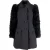 Rode Valentino Wol Coat met Dierenveren Mouwen – ’10s