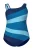 Ulla Popken Badpak  blauw / lichtblauw / donkerblauw