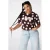 MS Mode T-shirt Plus Size met stippen – bruin