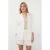 Esqualo regular blazer met linnen met krijtstreep ecru