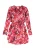 IZIA Jurk Dames Roze Veelkleurig