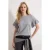 TRENDYOLMİLLA Dames Grijs Effen Kort Regular fit T-shirts