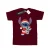 Disney Dames/Dames Lilo And Stitch Kerstmis Katoenen Vriendje T-shirt (Bourgondië)