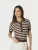 Neo Noir Top Emira Knit Polo Top | Dark Brown