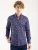 7Camicie Zakelijk overhemd ‘Sport Poplin Stretch Man Shirt Blue Purple’  blauw