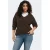 ONLY CARMAKOMA aansluitende gebreide trui Plus Size – donkerbruin