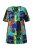 Ulla Popken Shirt  aqua / lila / oranje / zwart