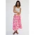 Mango gebloemde midi rok – roze