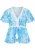 IZIA Blouse  hemelsblauw / wit