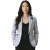 Dames blauwgeruite wol mix visgraat tweed op