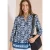 Cecil Dames 3/4-mouwen blouse met grafisch patroon in Blauw
