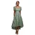 Asymmetrische Midi Strak Lacedress met Festonnekraag Dames Goddiva