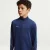 Nike Kinder-Swoosh-trui met kwartritssluiting van drillstof (Middernacht marine)