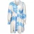 Mucho Gusto Dress Santorini Ecru, Blue