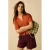 Sissy-Boy viscose straight fit casual short met linnen – donkerrood