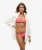 Elastische Triangelbikinitop Roze