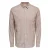 ONLY & SONS slim casual overhemd met linnen bruin
