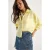 Gestreepte Geweven Cropshirt met Knopsluiting en Zak