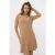 EsQualo Dress Rib Buttons Brandy
