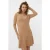 EsQualo Dress Rib Buttons Brandy