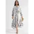 Florale Maxi Jurk met V-hals en Strikdetail
