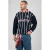 Prohibited katoenen regular fit jacquard gebreide trui met print – donkerblauw