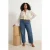 Trendyol Curve Dames Blauw Effen Recht Hoge taille Grote maten Jeans