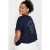 Trendyol Curve Dames Donkerblauw Rugprint Kort Oversized Grote maten T-shirts