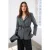 TRENDYOLMİLLA Dames Grijs Visgraat Lang Regular fit Blazers