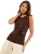 Lipsy Blouse ‘Lipsy Slinky Hardware’  chocoladebruin