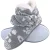 Dunlop – Dames Gebreide Warme Fleece Pluche Slippers Boots/Bootees in Grijs Fairisle en Roze Koord Stijlen