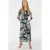TRENDYOLMİLLA Dames Blauw Abstract Midi Lang Casual Bodycon Jurken