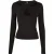 Urban Classics Dames uitgesneden kruishals top met lange mouwen