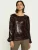 Soft Rebels Shirt ‘Maddison’  donkerbruin