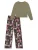 SCHIESSER Pyjama ‘ Modern ‘  jade groen / pink / zwart