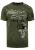 Olie-gewassen T-shirt met knoopjes aan de zijkant en prints
