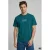 JJ REBEL relaxed T-shirt met backprint donkergroen
