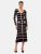 Lipsy Gebreide jurk  camel / zwart / wit