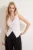 TRENDYOLMİLLA Dames Ecru Effen Mouwloos Getailleerd Blouses