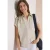 Cecil Dames Blouse met hangende schouder in linnen in Beige