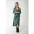 Colourful Rebel Lea Liquid Paint Wrap Midi Dress Ls Soft Green