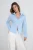 TRENDYOLMİLLA Dames Blauw Effen Lang Getailleerd Overhemden