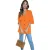 AX Paris Dames/Dames V Hals Smock Top met Ruches (Oranje)