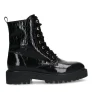 Manfield lakleren veterboots zwart