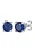 KUZZOI Oorbel  blauw / zilver