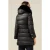Oltre Midi Down Jacket With Hood And Furry Trim Black