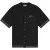 Malelions Men Knitted Camp Collar Shirt | Black/Beige